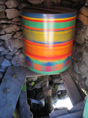 Water driven prayer wheel - the laziest form of praying ever