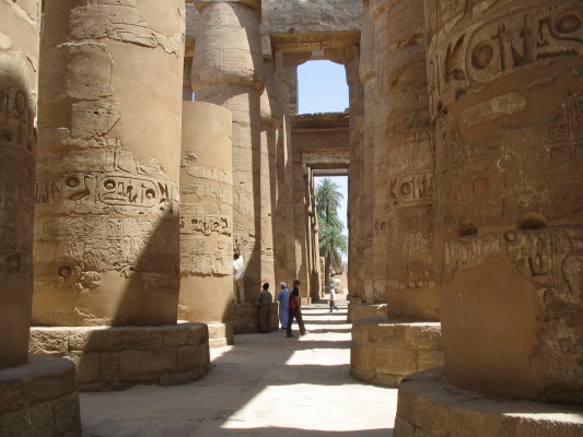 The Great Hypostyle hall, one huge column after another.