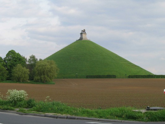 The Lion's Mound (Butte du Lion, or as I liked to call it, Lion's Butt), an artificial mound built by the local women shortly after the battle.