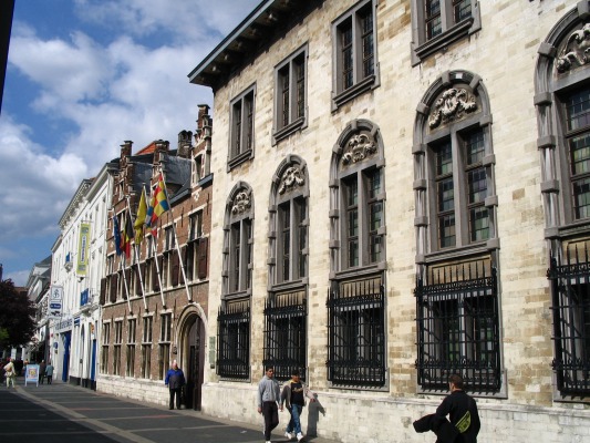 Rubenshuis, or Ruben's House, the mansion where he lived (both buildings in the foreground)