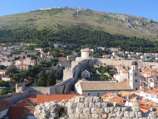 A walled city.
