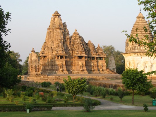 The temple at sunset.