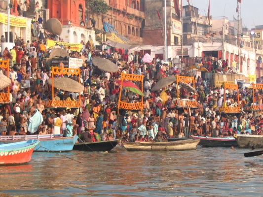 It is more crowded than usual during the festival.