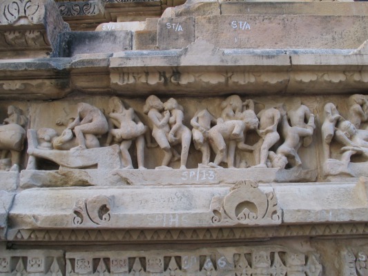 An erotic frieze (there are 3 parts...this website won't allow me to put the pictures in the order I choose)