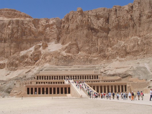 Hatshepsut temple, the greatest of the female Pharoahs, until she was killed by her stepson.