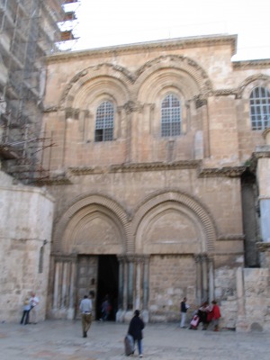 The Church of the Holy Sepulchre -- where he supposedly was crucified, laid out, and buried (it could not have possible all happened so close)