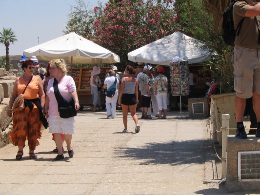 One could spend all day making fun of tourist's outfits. I was really trying to get the woman in the middle that had on hotpants and tiny shirt that looked terrible, she shouldn't wear it at home, let alone a Muslim country.