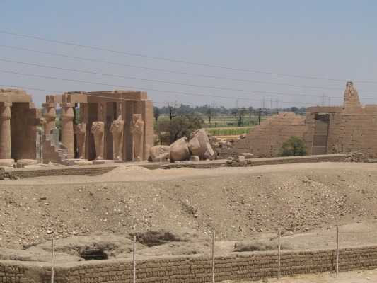 This statue from the Ramseseum inspired Shelley's poem Ozymandias, about the fallen in the statue of a king who thought he was immortal.