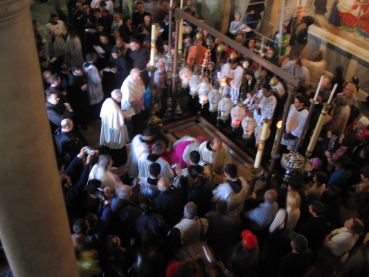 Ceremony at the Rock of the Annunciation