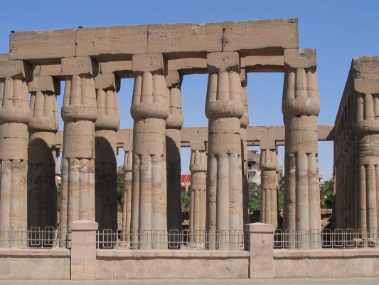 Luxor Temple - the ancient and the modern.