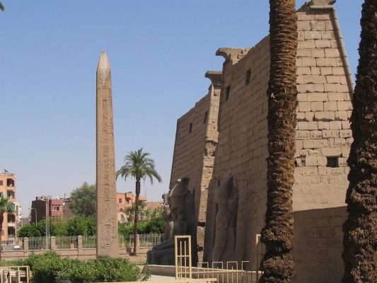 Luxor Temple -- the other obelisk of this set is in the Place de Concorde in Paris.