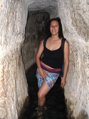 Efrat looking sex-ayyy in Hezekiah's Tunnel.